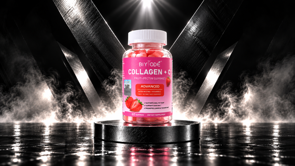 پاستیل کلاژن و ویتامین سی بیود ۶۰ عددی | BIYODE Collagen + C